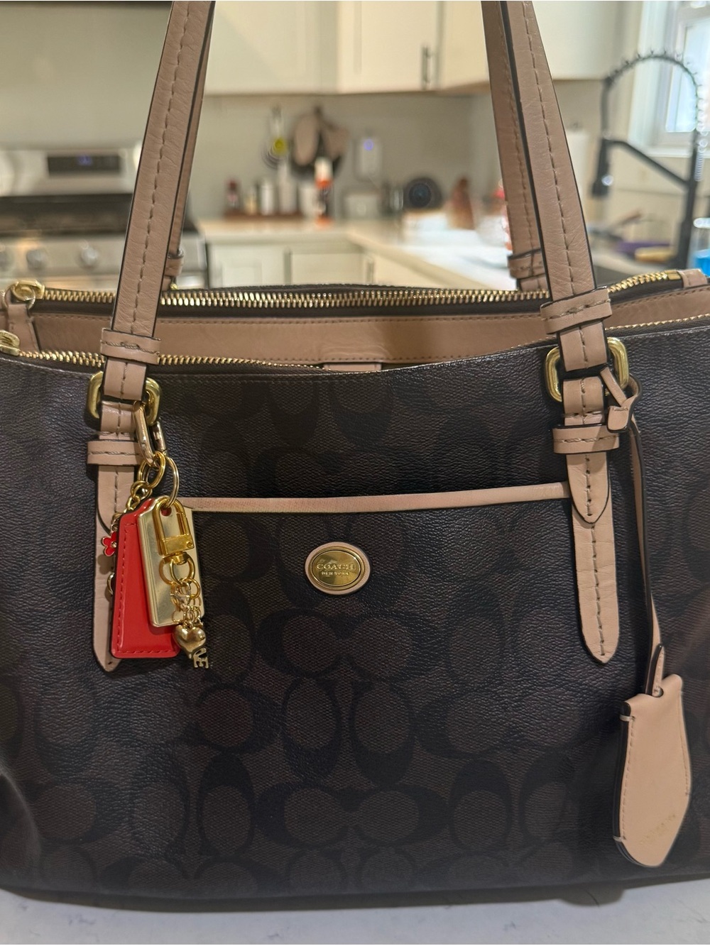 Vintage Coach Peyton Double Zip Carryall